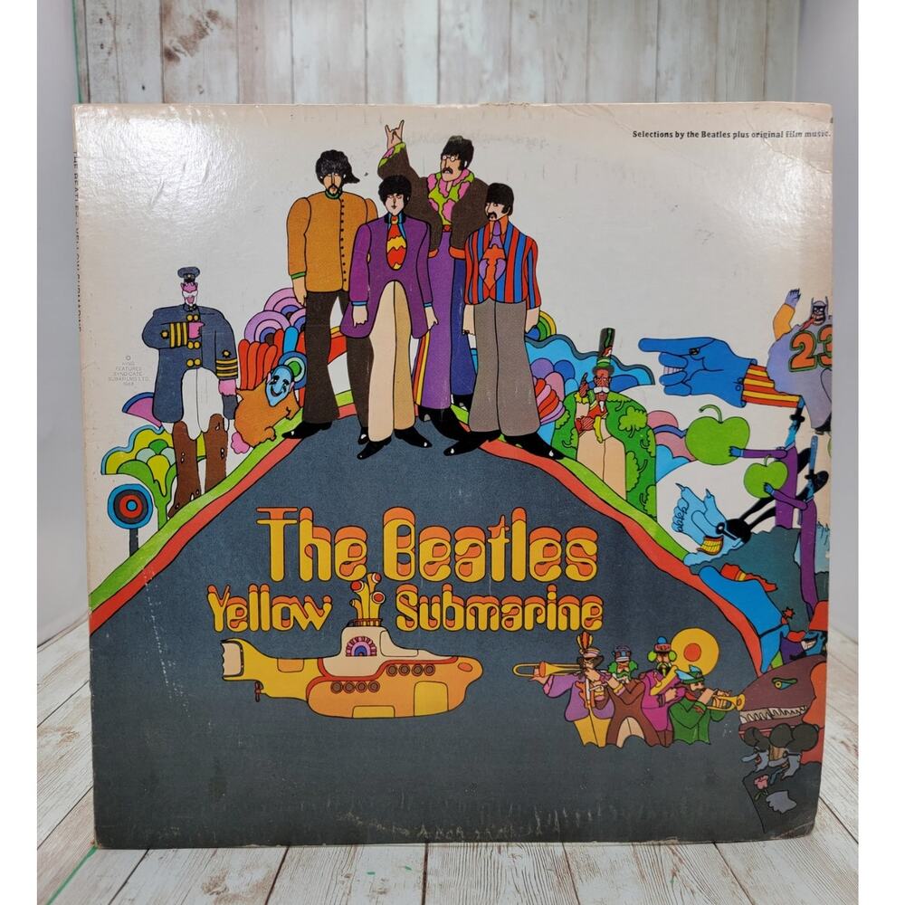 Vintage The Beatles Yellow Submarine Music Vinyl Record Apple 1968 SW153